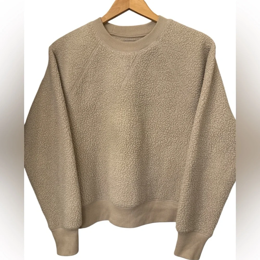 Everlane The Renew Raglan Sherpa Fleece Sweatshirt- Women’s Medium - Picture 4 of 7